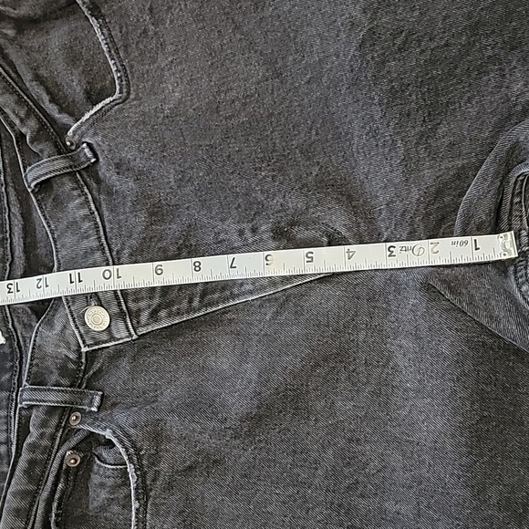 Abercrombie & Fitch Size 31 / 12 Washed Black The 90's Straight Ultra High Rise - Picture 9 of 13